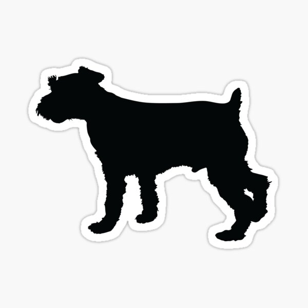 Schnauzer Silhouette Sticker