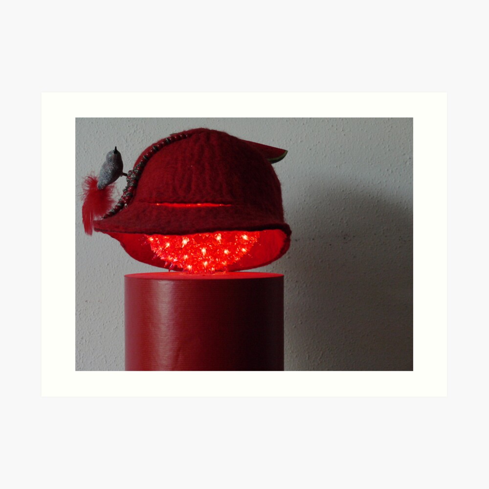 (572) Red felt Art Print