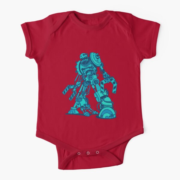 Robot Sketch Short Sleeve Baby One-Piece