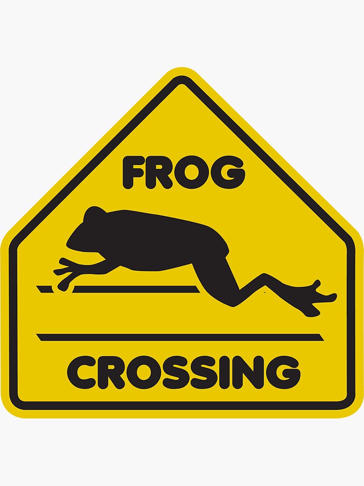 Frog Crossing Sticker By Bertafavs Redbubble