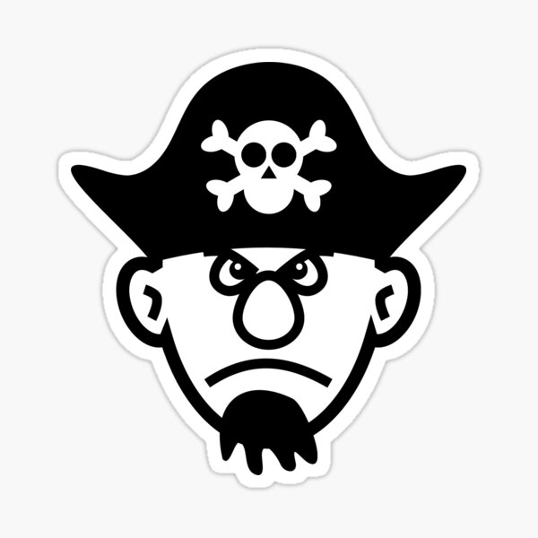 Pirate Flag Skull and Crossed Swords by Chillee Wilson Sticker for Sale by  ChilleeWilson