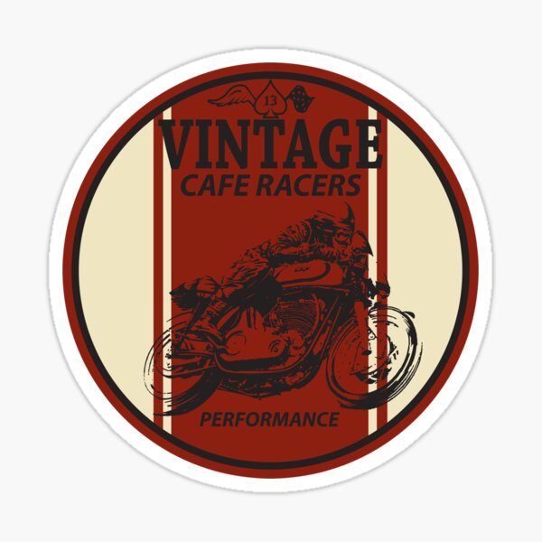 Vintage Cafe Racer Pegatina