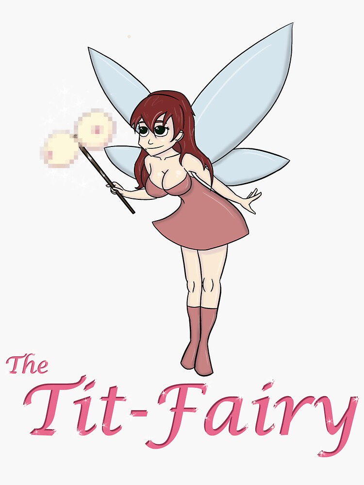 Thumbnail 3 of 3, Sticker, The Tit-Fairy designed and sold by BrandonKO.
