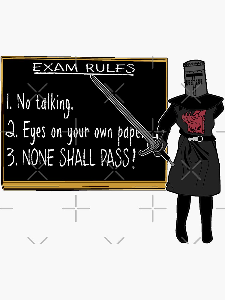 None Shall Pass Sticker By Angrymongo Redbubble