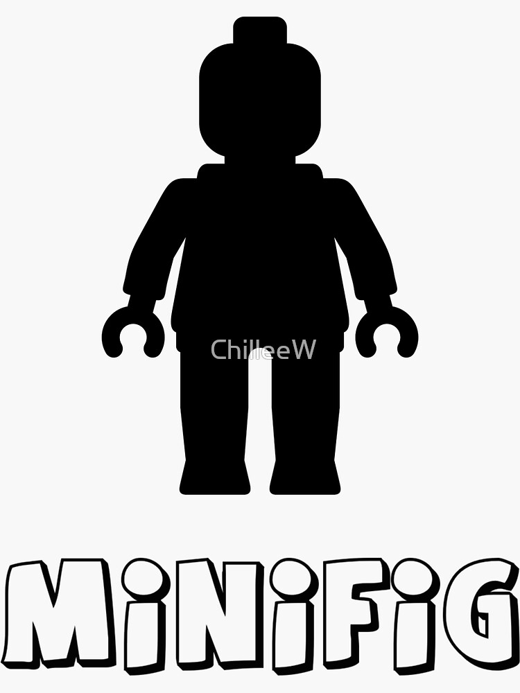 "Minifig [Black], Customize My Minifig" Sticker by ChilleeW | Redbubble