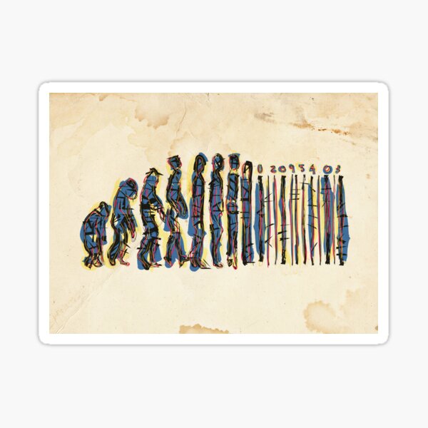 Barcode Evolution Sticker