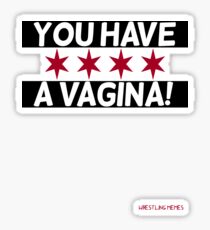 Wrestling Memes- "You have a Vagina!" Sticker
