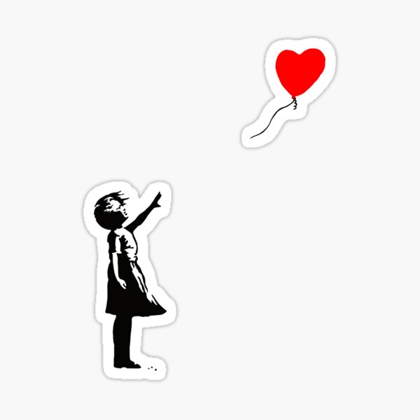 Banksy Balloon Sticker