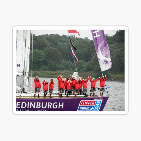 Edinburgh Round the world Clipper Crew Leaving Derry 07/07/2012 Sticker