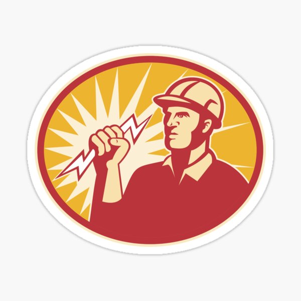 Item preview, Electrician Power Line Worker Lightning Bolt designed and sold by patrimonio.