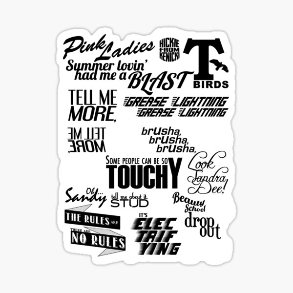 Grease Lightning Stickers Redbubble