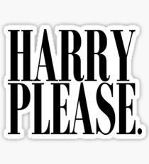 Harry Please Black Sticker