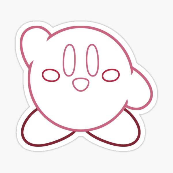 Kirby Face Stickers Redbubble