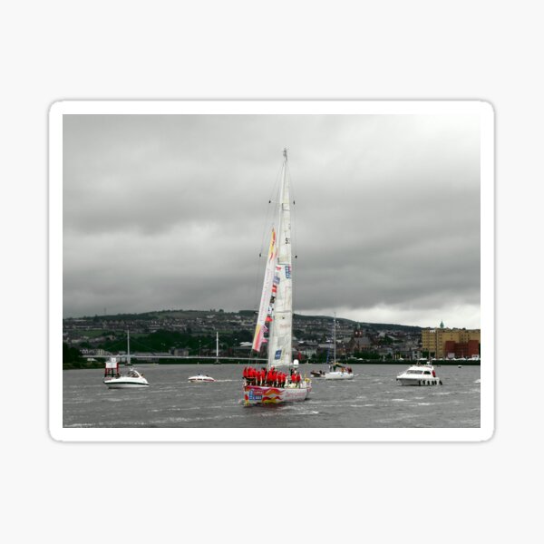 Derry Clipper Yacht - River Foyle Derry Ireland Sticker