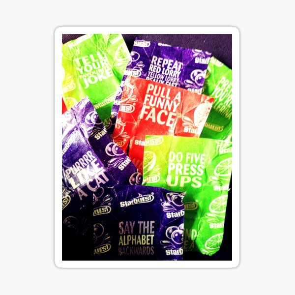 Starburst wrappers Sticker