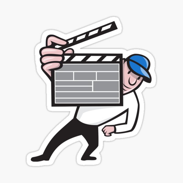 Item preview, Director With Movie Clapboard Cartoon designed and sold by patrimonio.