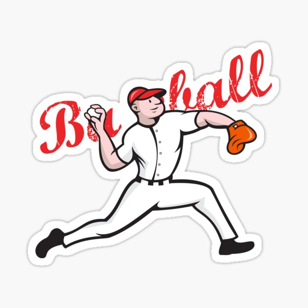 Item preview, Baseball Pitcher Player Cartoon designed and sold by patrimonio.