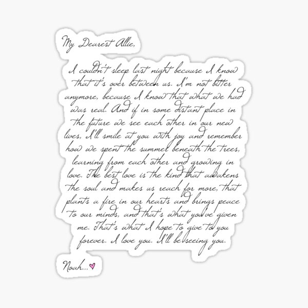 Item preview, Dear Allie - a letter from Noah designed and sold by Lyss Morgan.