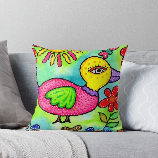 Item preview, Folk Art Bird Painting designed and sold by OliviaJDMin.