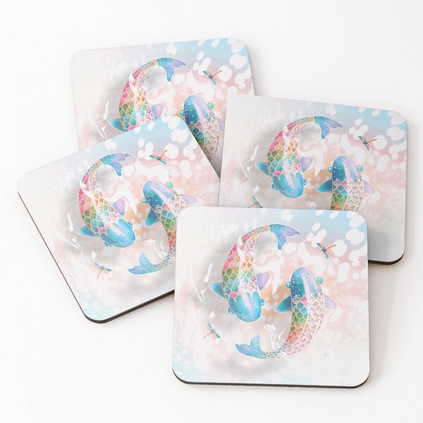 Item preview, Pastel Koi Fish and Dragonflies designed and sold by Karin Taylor.