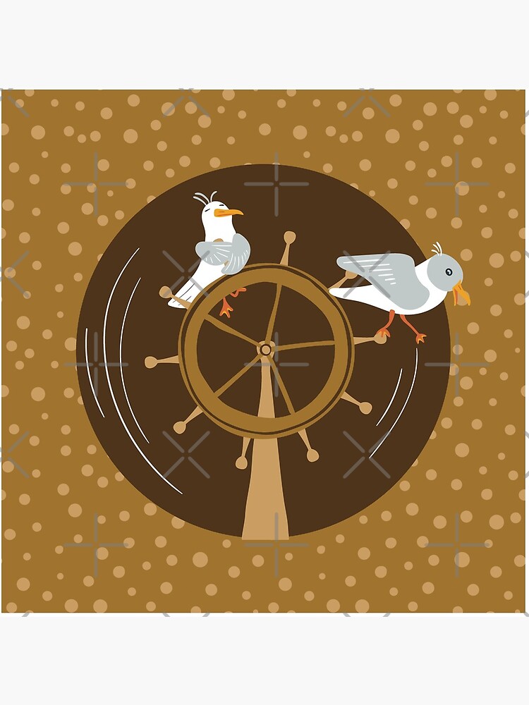 Funny seagulls changing sailor's course by nobelbunt