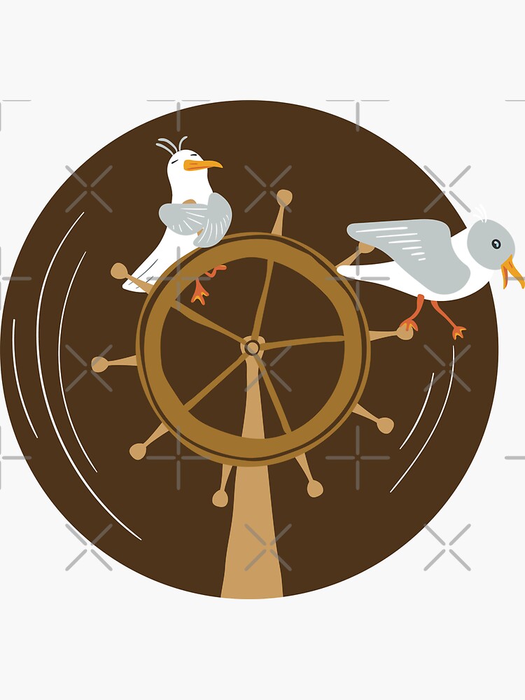 Funny seagulls changing sailor's course by nobelbunt