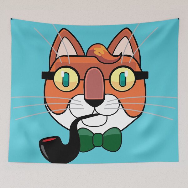 Item preview, cat writer with a pipe designed and sold by duxpavlic.