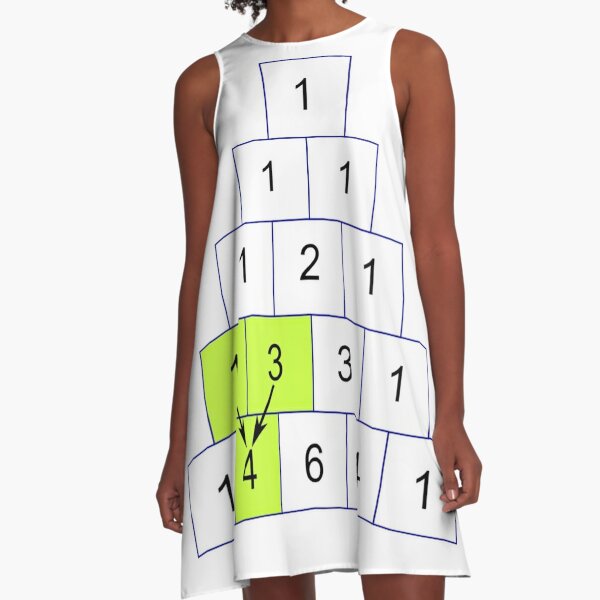 Pascal's Triangle #PascalsTriangle Number Pattern #NumberPattern A-Line Dress