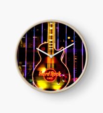 Hard Rock Cafe Guitar Las Vegas America Clock