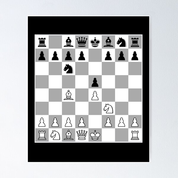 Chess The French Defence Minimalistic book cover chess opening art. Framed  Art Print for Sale by Jorn van Hezik