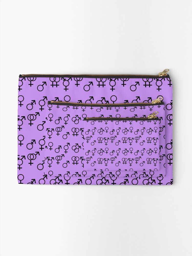 Alternate view of Human Pride in Monochrome Zipper Pouch