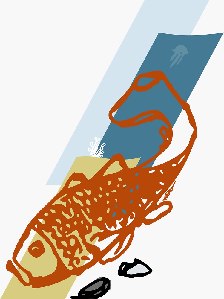 Thumbnail 3 of 3, Sticker, Carp in Quest designed and sold by atelierkota.