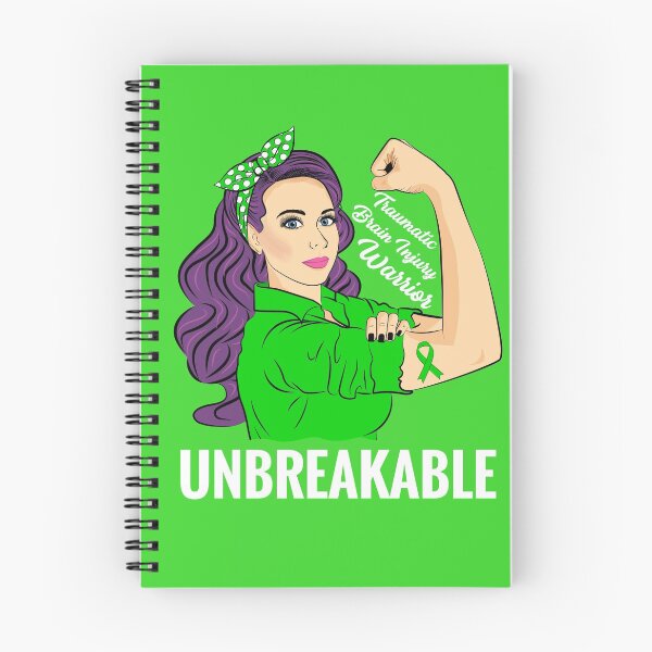 Item preview, Traumatic Brain Injury Awareness TBI Warrior Unbreakable designed and sold by ZNOVANNA.