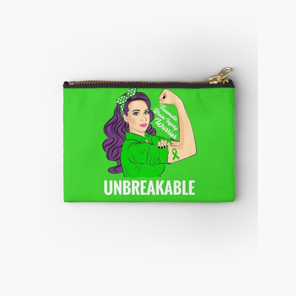Item preview, Traumatic Brain Injury Awareness TBI Warrior Unbreakable designed and sold by ZNOVANNA.