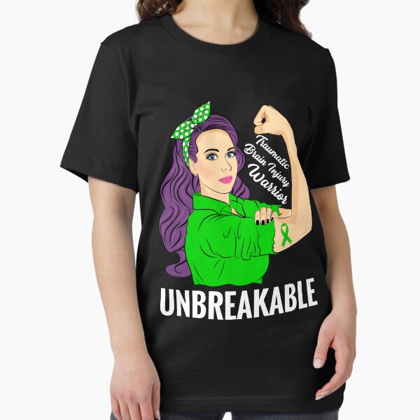 Item preview, Traumatic Brain Injury Awareness TBI Warrior Unbreakable designed and sold by ZNOVANNA.
