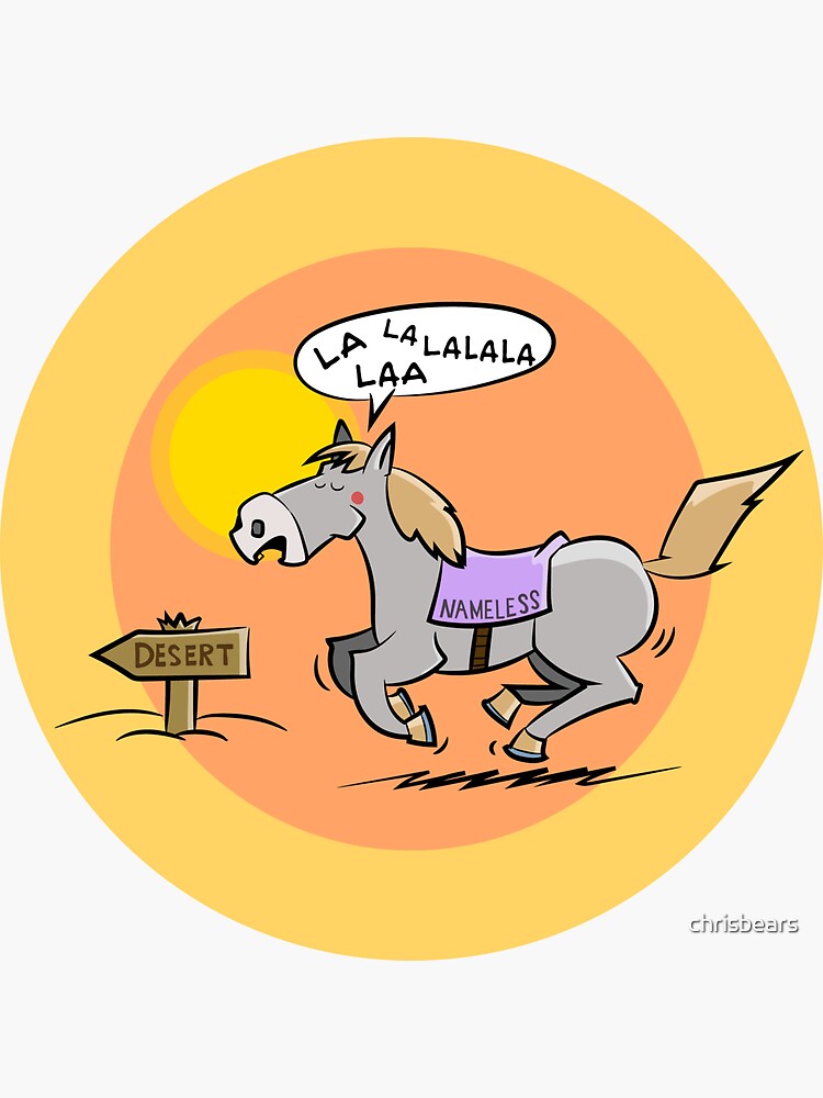 "Horse without name in the desert" Sticker for Sale by chrisbears