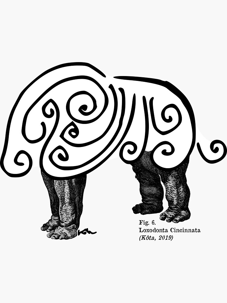 Curly Elephant by atelierkota