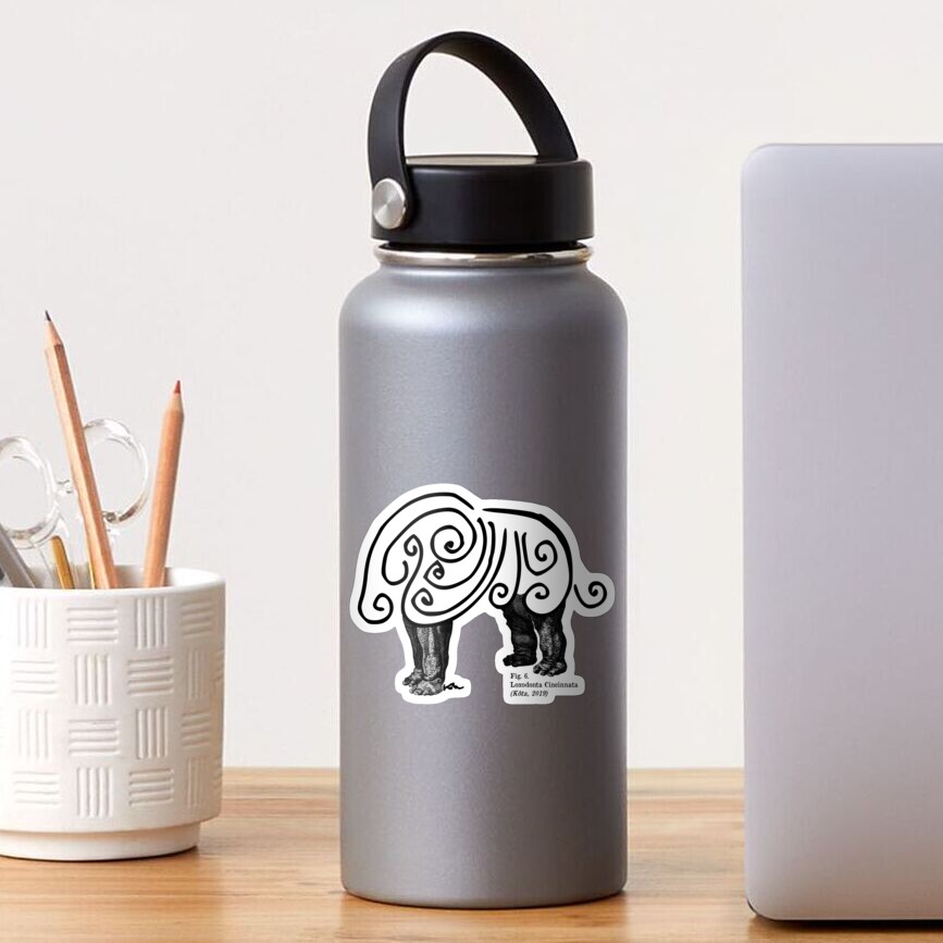 Curly Elephant Sticker
