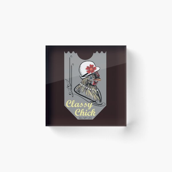 Item preview, Classy Chick with a Hat and a Pearl Necklace Novelty Gifts. designed and sold by TIXLIFE.