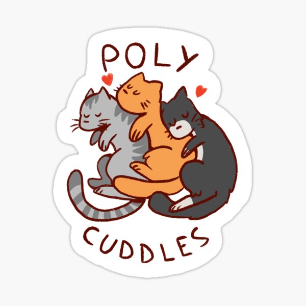 Poly Cuddles Sticker