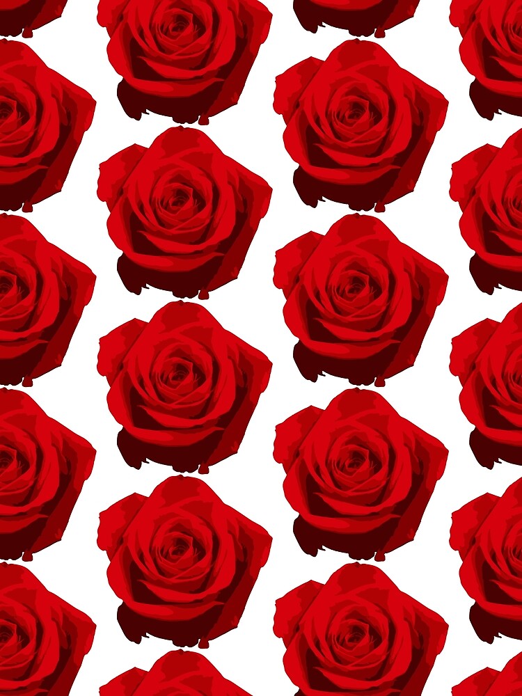 Thumbnail 3 of 3, Scarf, Red Rose Pattern designed and sold by jomsf.