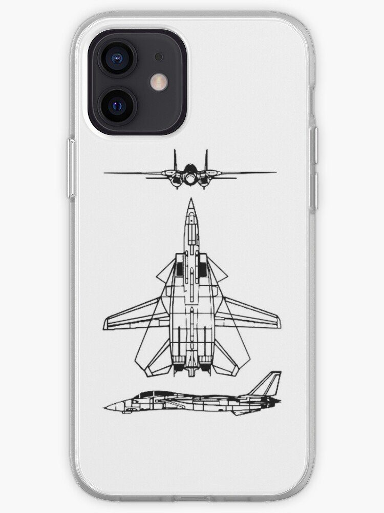 Jet Kampfer Flugzeuge Amerika Amerikaner Grumman F 14 Tomcat Zeichnung Uberschall Zweimotoriger Zweisitziger Flugel Mit Variablem Schwung Iphone Hulle Cover Von Tomsredbubble Redbubble