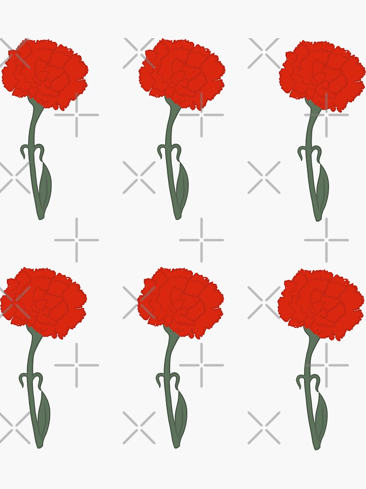 "Carnations" Sticker for Sale by firestargrey Redbubble