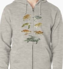 Sea Turtles Zipped Hoodie