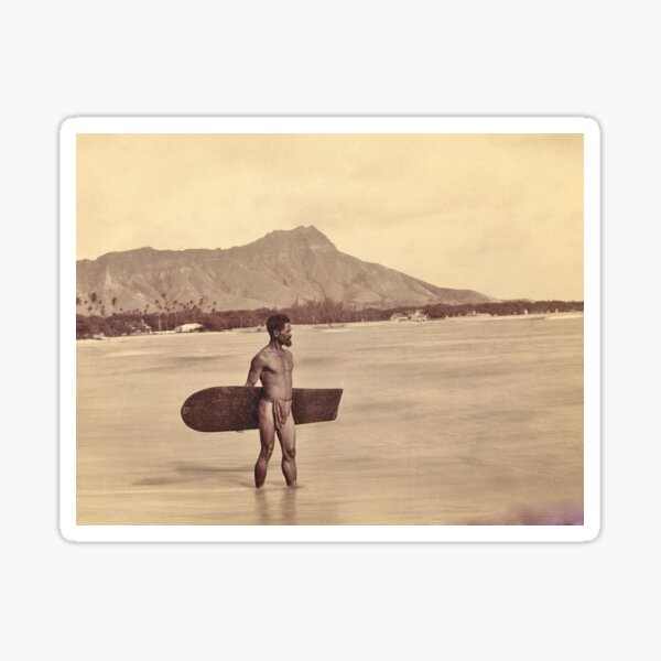 Item preview, Native Hawaiian Surfer, c. 1890 designed and sold by Cat Lady Designs.