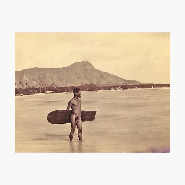 Artikel-Vorschau von Gebürtiger hawaiischer Surfer, c. 1890, designt und verkauft von Cat Lady Designs.