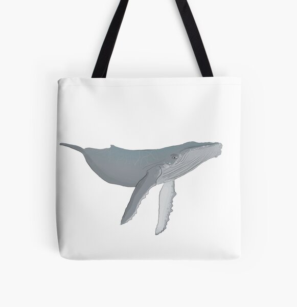 Long Handles Gym School Humpback Whale Tote Illustrated Shoulder Cute Festival Bag Graphic Hipster Beach Tumblr