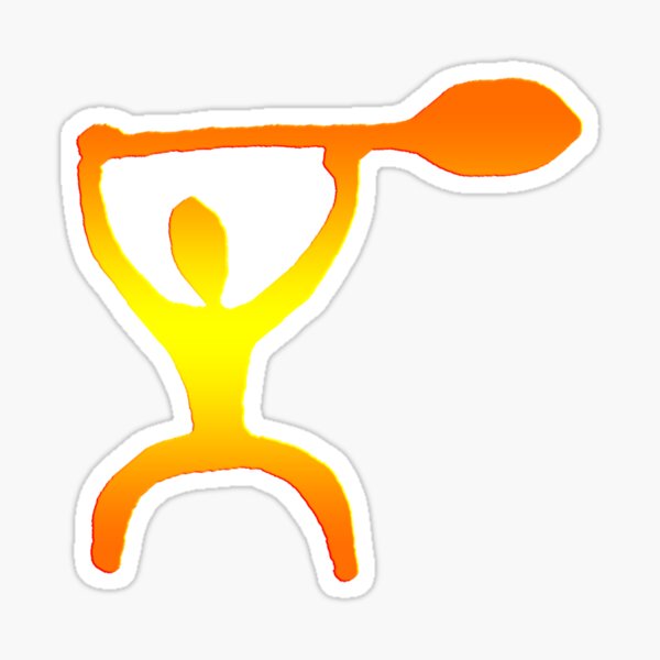Item preview, Hawaiian Paddle Man Petroglyph designed and sold by Cat Lady Designs.