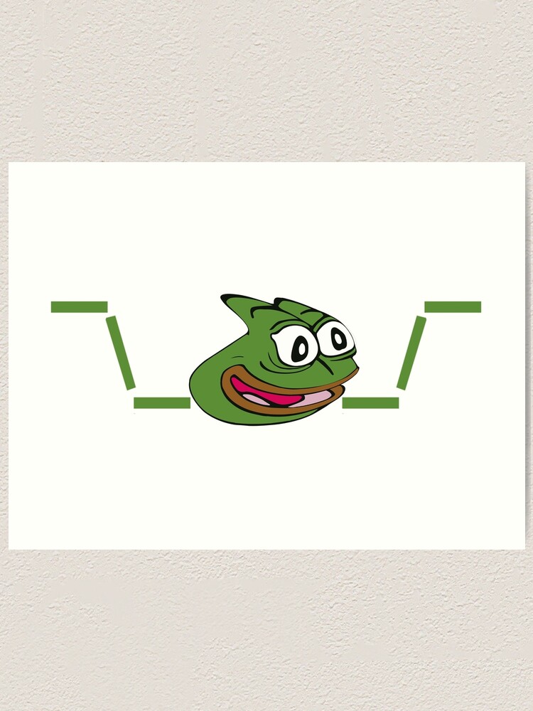 "Pepega shrug" Art Print by dankshirtsstore | Redbubble