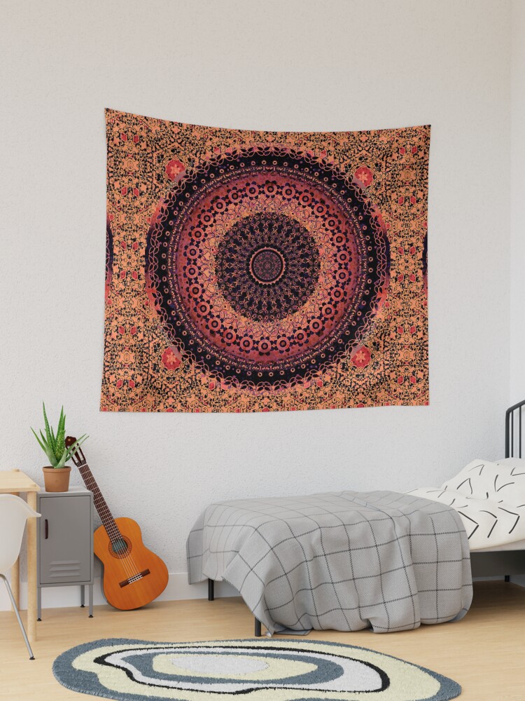 Thumbnail 1 of 3, Tapestry, Spice Tapestry Mandala designed and sold by ninabmay.